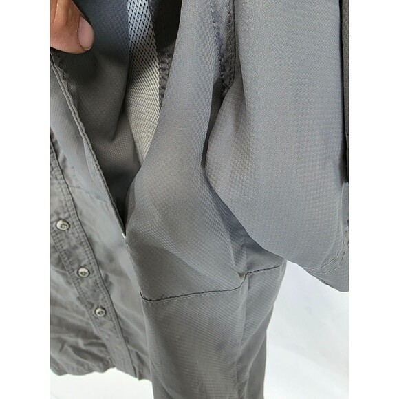 Game Guard Shirt Mens L Gray Button Up Camp Fishing Hunting Vented GG - Picture 9 of 15